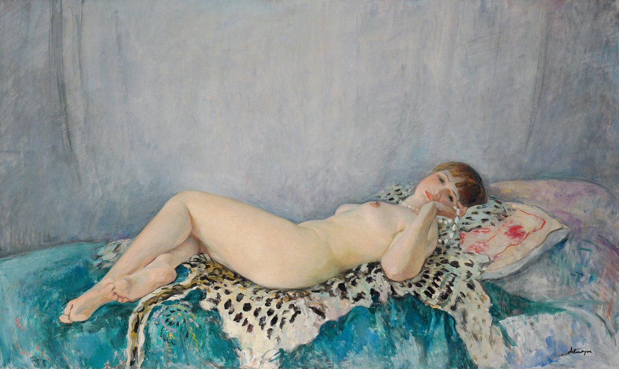 Akt auf Leopardenfell, Le Cannet, 1926 von Henri Lebasque