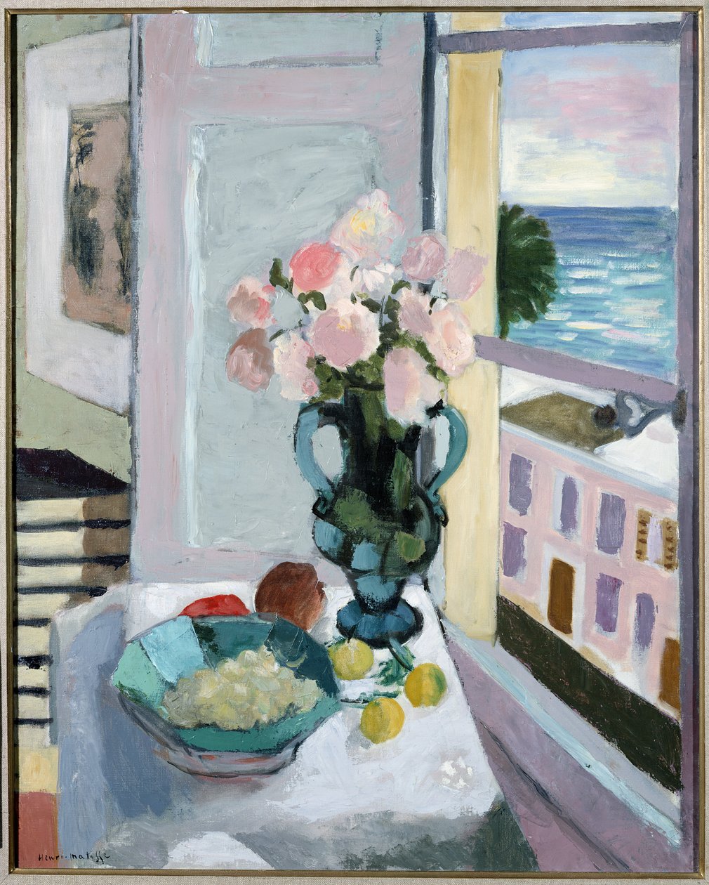 Blumen vor einem Fenster von Henri Matisse