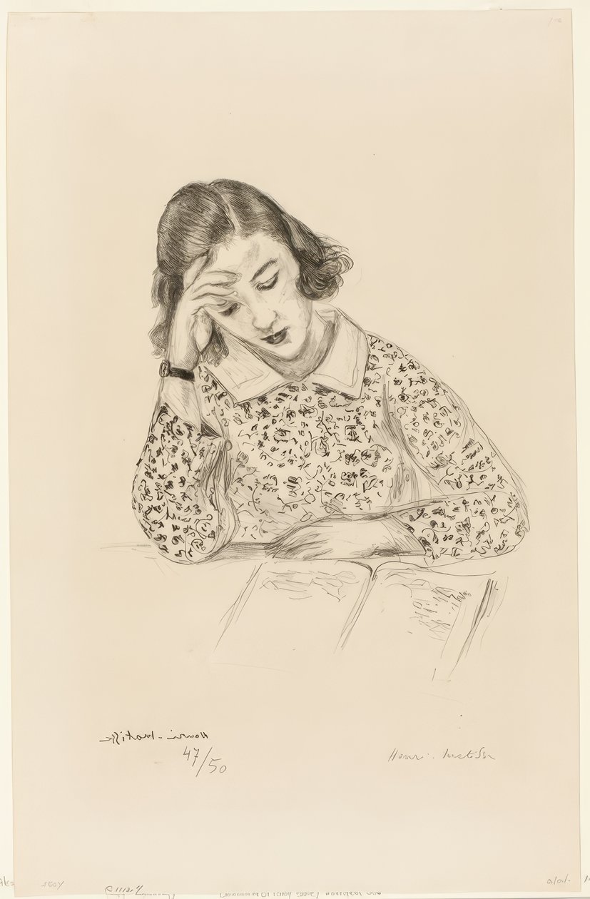 Mädchen beim Lesen von Henri Matisse