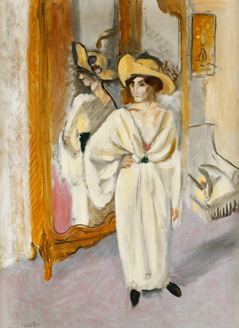 Frau in Weiß, ca. 1918-19 von Henri Matisse