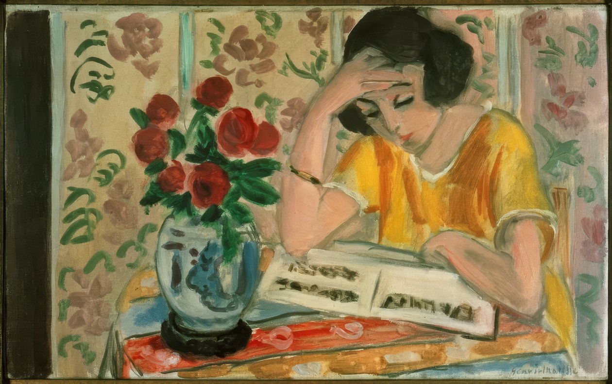 Frau beim Lesen von Henri Matisse