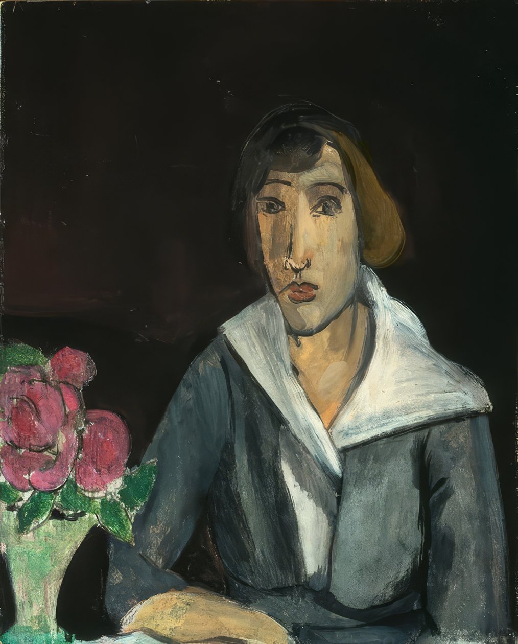 Frau mit Rosen von Henri Matisse