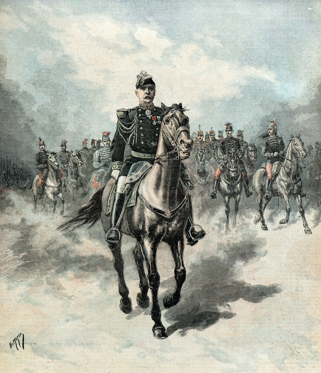 Eintritt von General de France in Lille von Henri Meyer