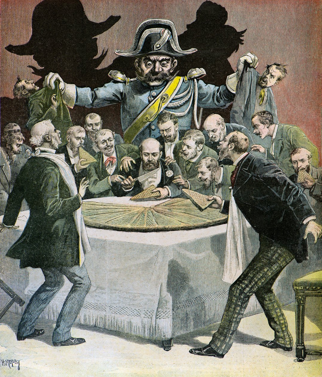 Karikatur zum Königstag von Henri Meyer