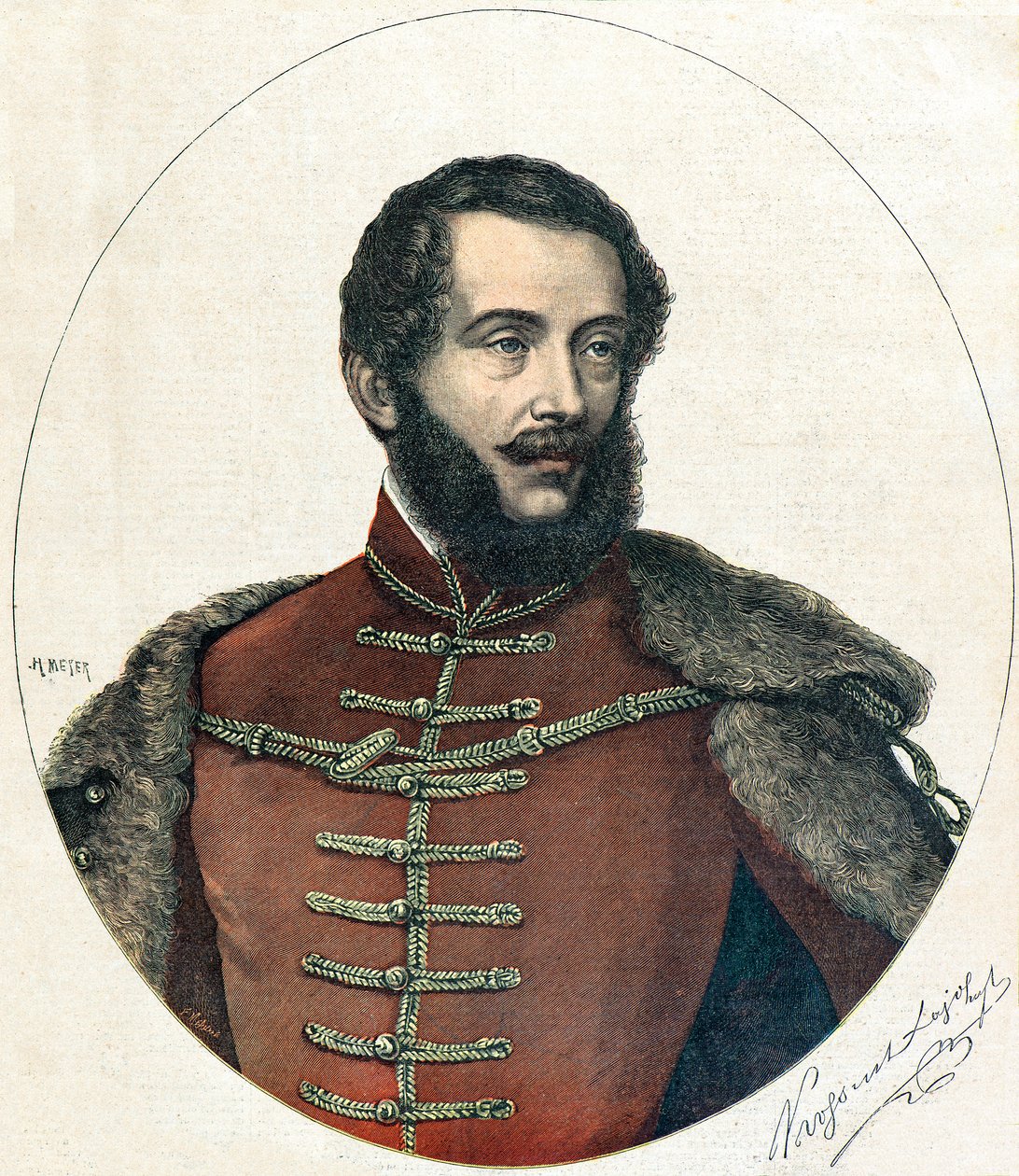 Porträt von Lajos Kossuth von Henri Meyer