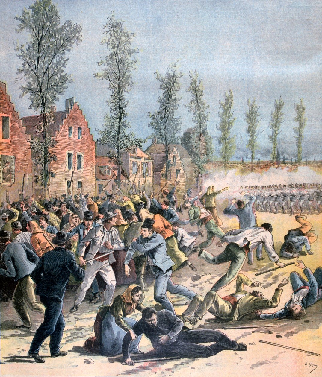Unruhen in Mons, Belgien, 1893 von Henri Meyer