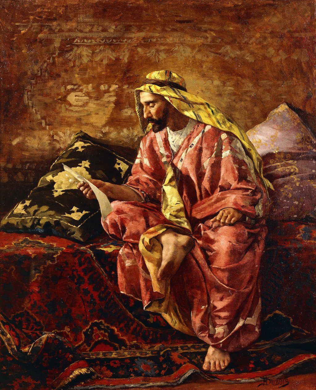 Ein Araber liest einen Brief von Henri Pierre Hippolyte Dubois