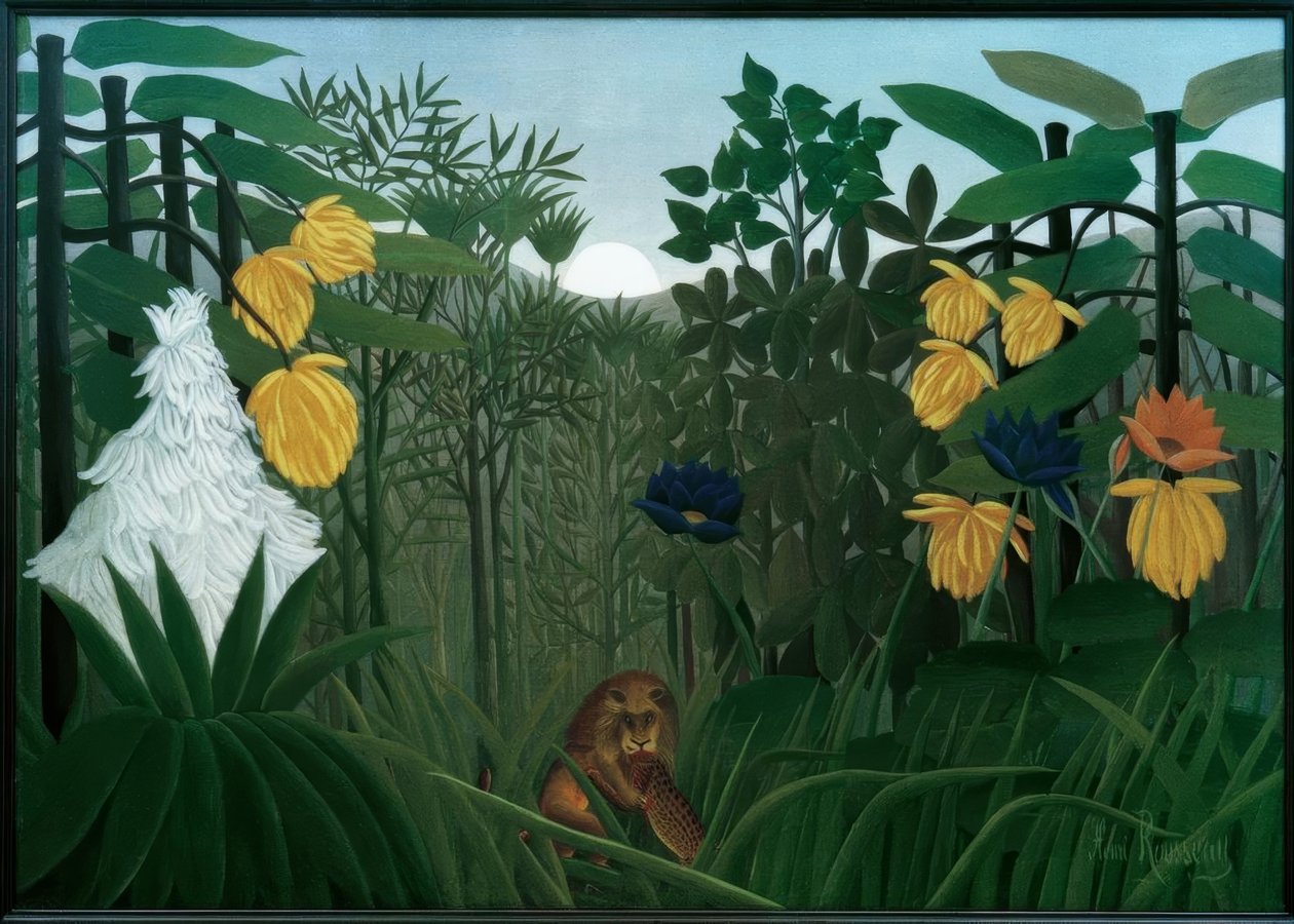 Das Löwenmahl von Henri Rousseau