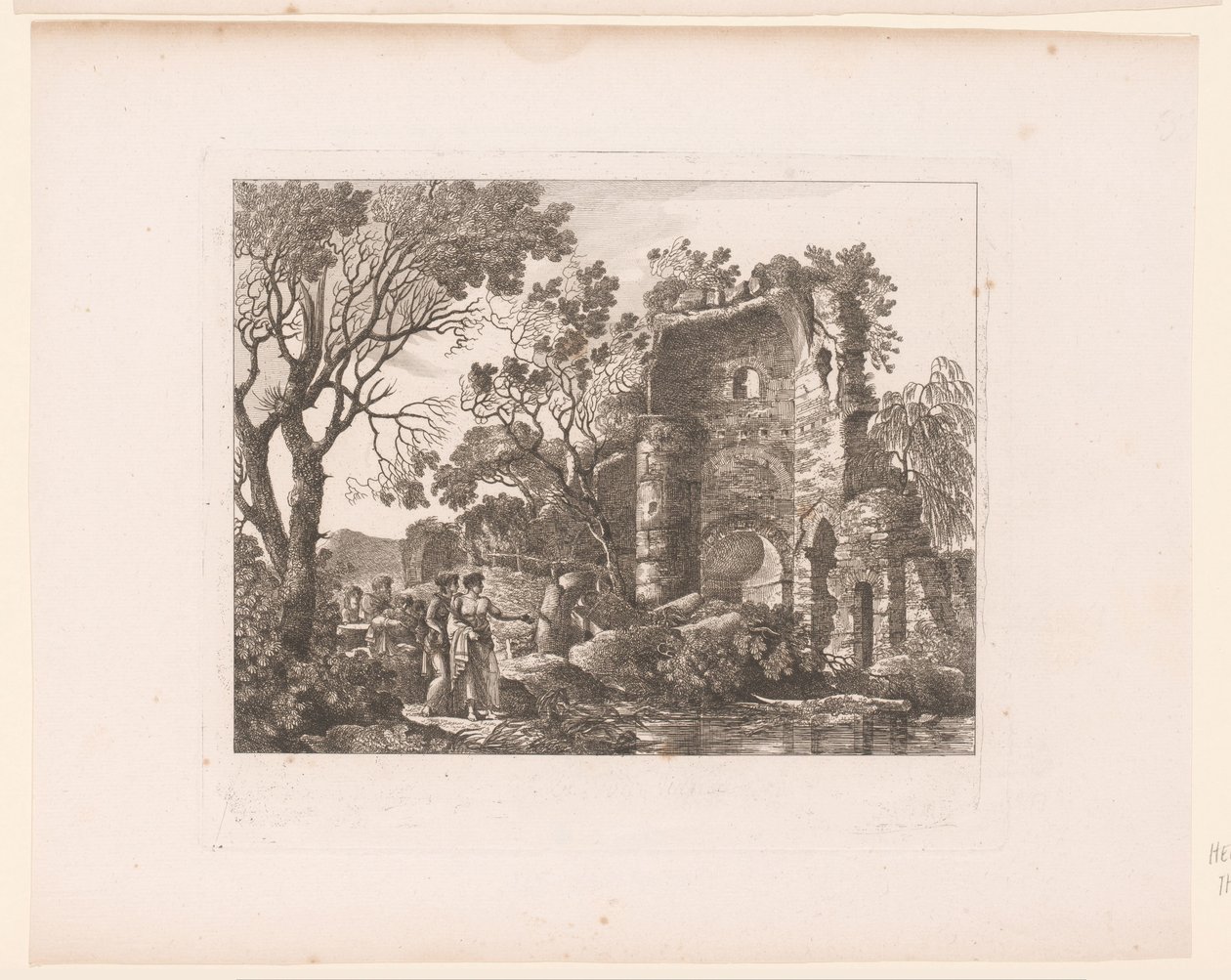 Gesellschaft in einer Landschaft mit Ruinen von Henri Thomann