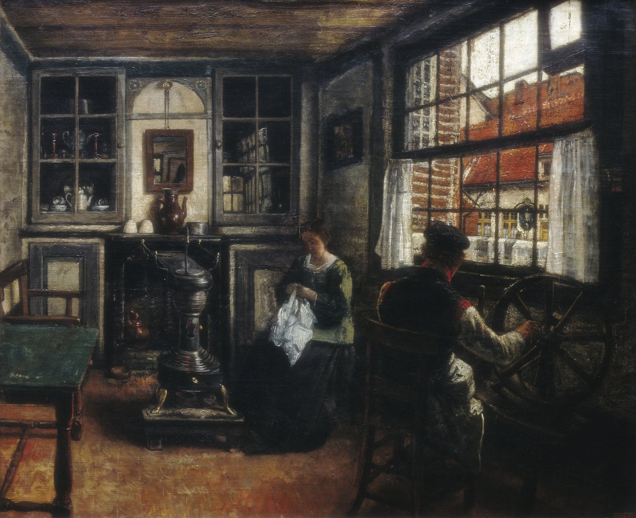 Die Spinnerin von Henri de Braekeleer