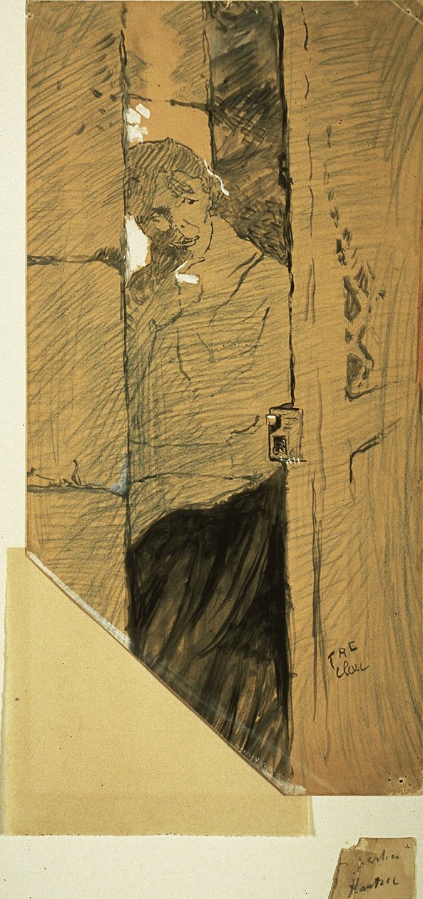 An der Tür von Henri de Toulouse Lautrec