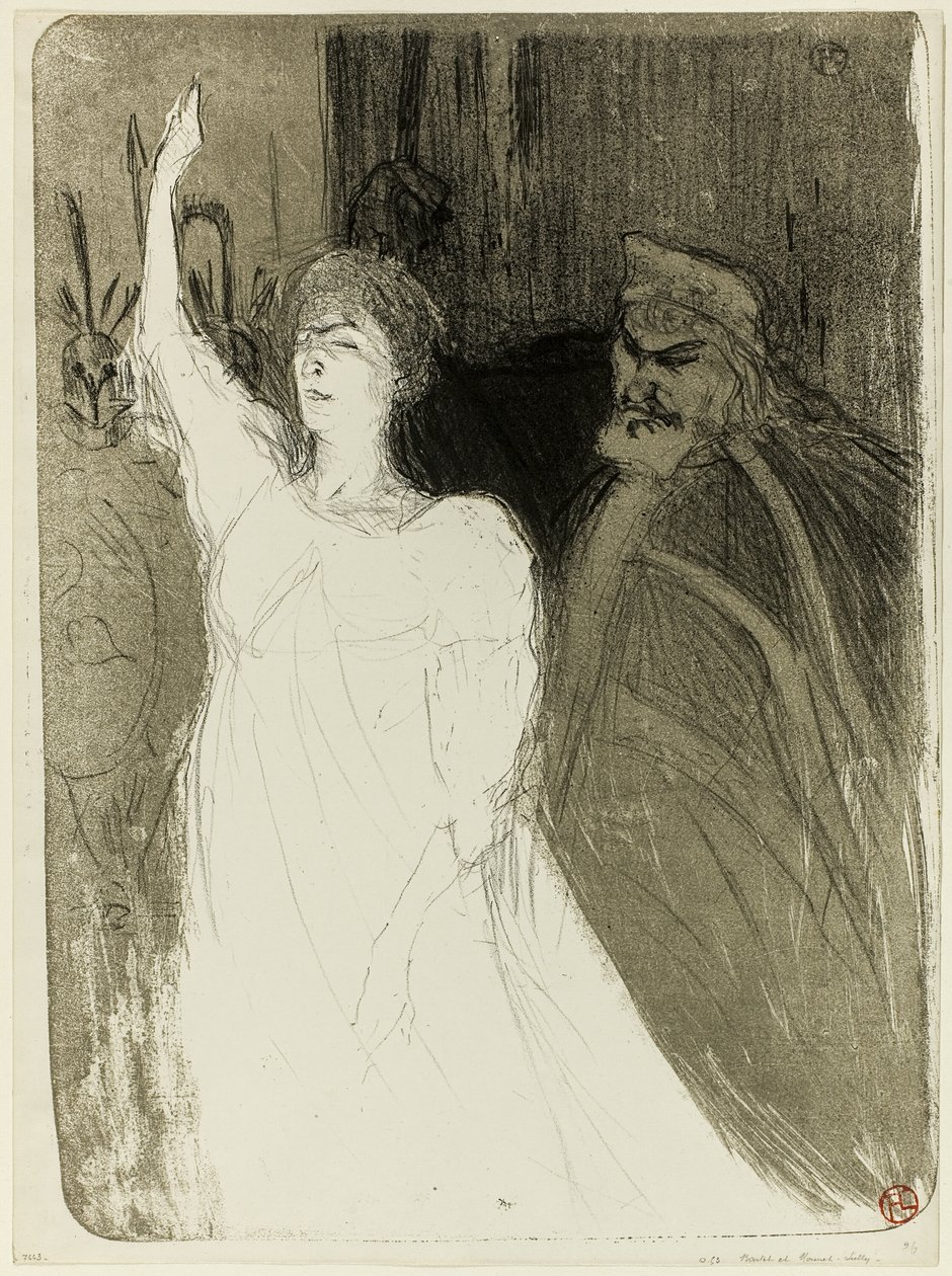 Bartet und Mounet-Sully, in Antigone von Henri de Toulouse Lautrec