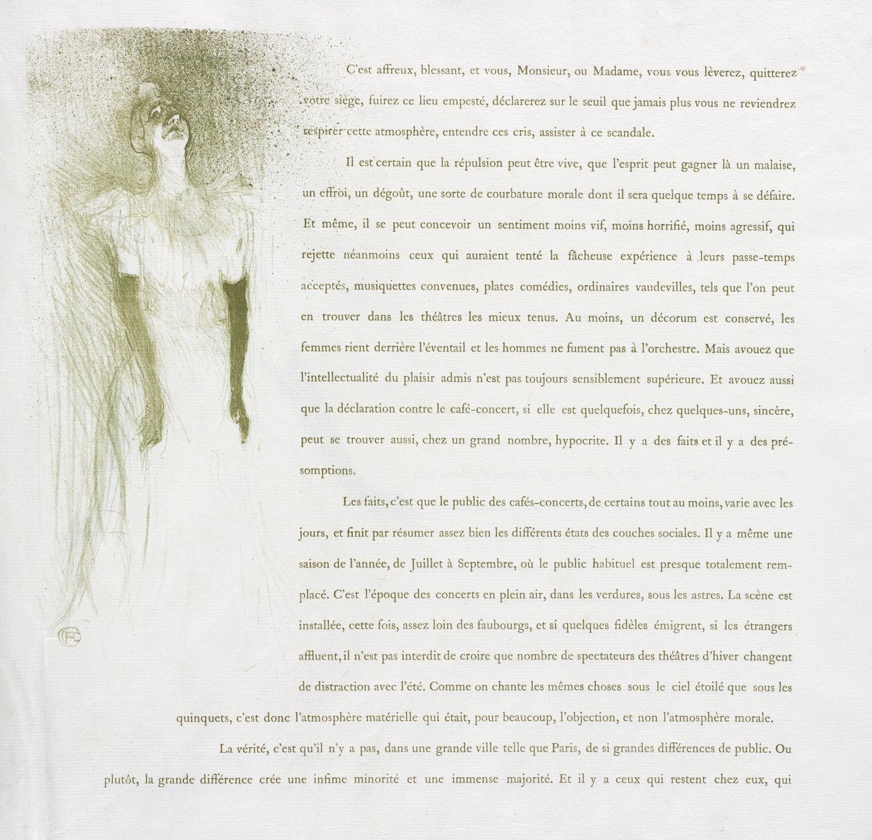 Yvette Guilbert - Französische Serie: Nr. 3 von Henri de Toulouse Lautrec