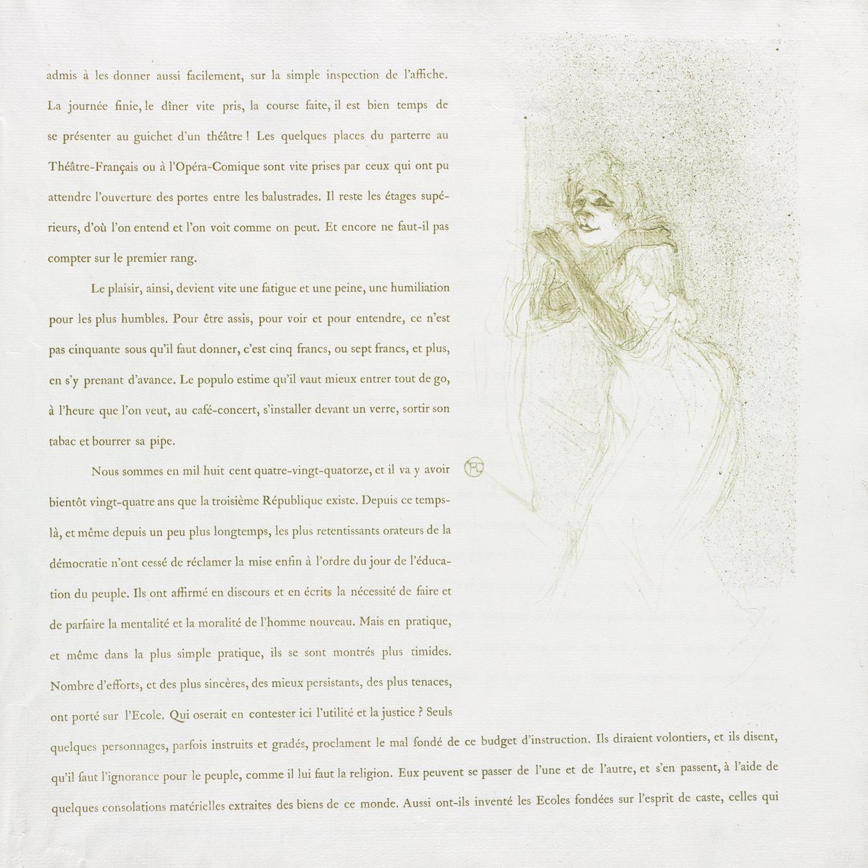 Yvette Guilbert - Französische Serie: Nr. 5 von Henri de Toulouse Lautrec