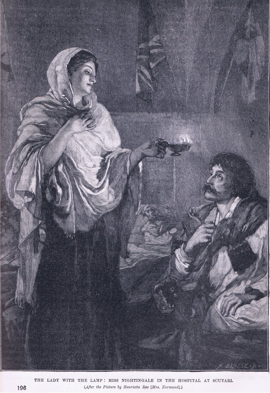 Die Dame mit der Lampe: Miss Nightingale im Krankenhaus von Soutari von Henrietta Rae