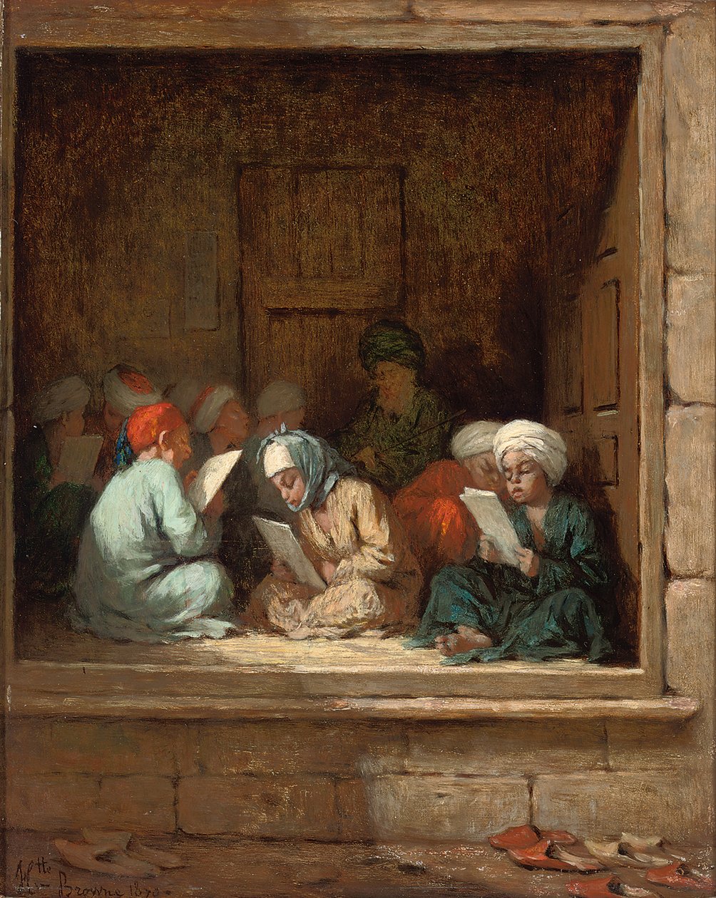 Eine türkische Schulklasse, 1870 von Henriette Browne