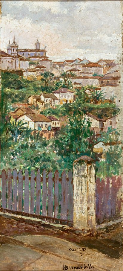 Landschaft von Ouro Preto von Henrique Bernardelli