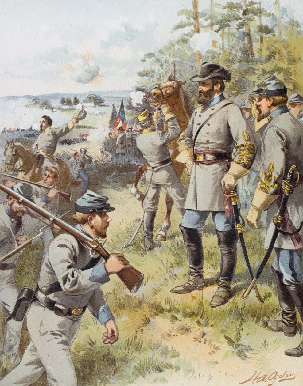 General Stonewall Jackson in der ersten Schlacht von Bull Run, 17. August 1861 von Henry Alexander Ogden