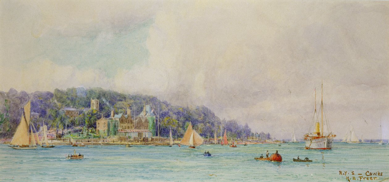 Die königliche Yachtstaffel, Cowes von Henry Branston Freer