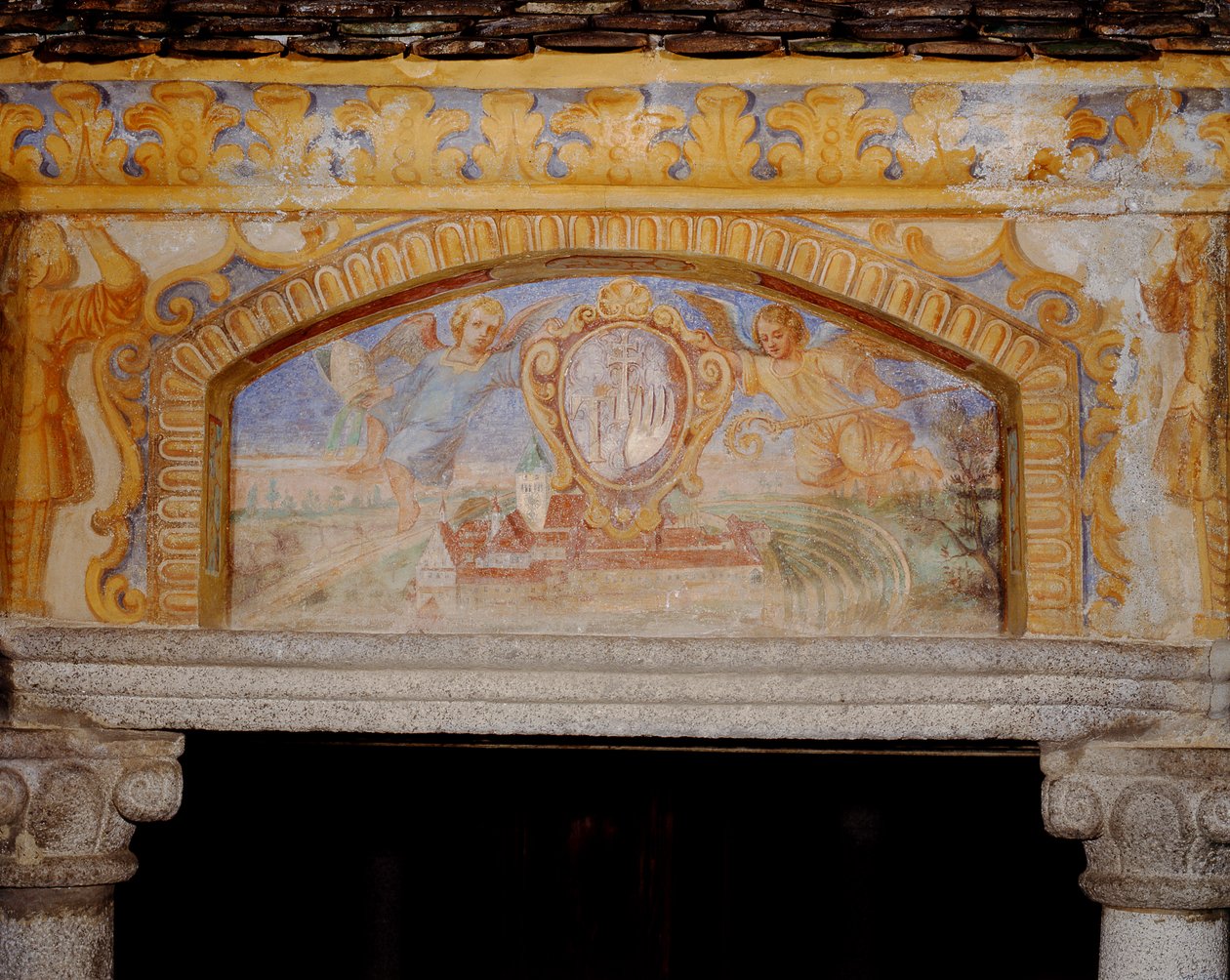 Die Abtei von Novacella, aus Der Brunnen der Wunder der Welt (Pozzo delle Meraviglie), 1669-73 von Henry Curzon Allport