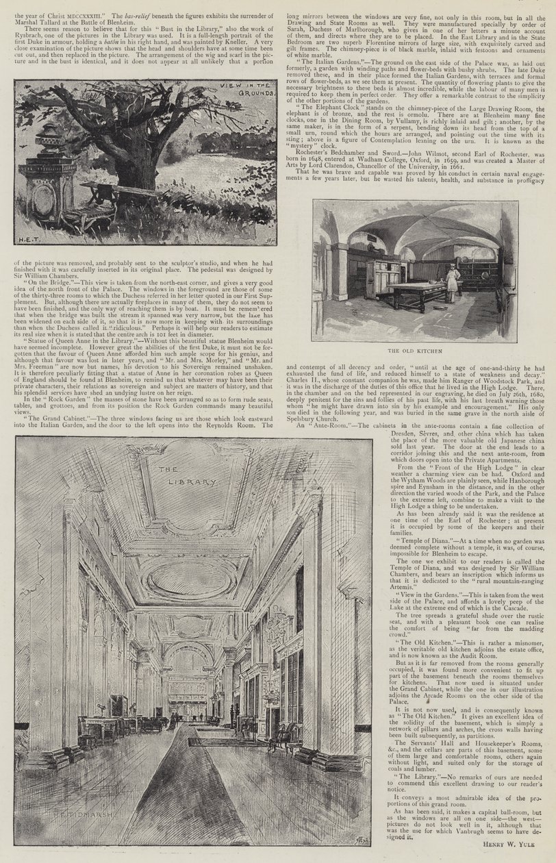 Blenheim Palace illustriert von Henry Edward Tidmarsh