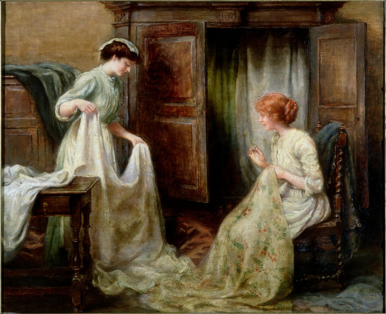 Der Wäscheschrank, ca. 1900 von Henry Straker