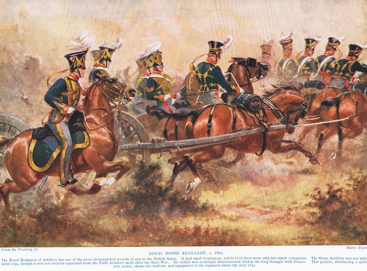 Die Königliche Pferdeartillerie, um 1910 von Henry A. Payne