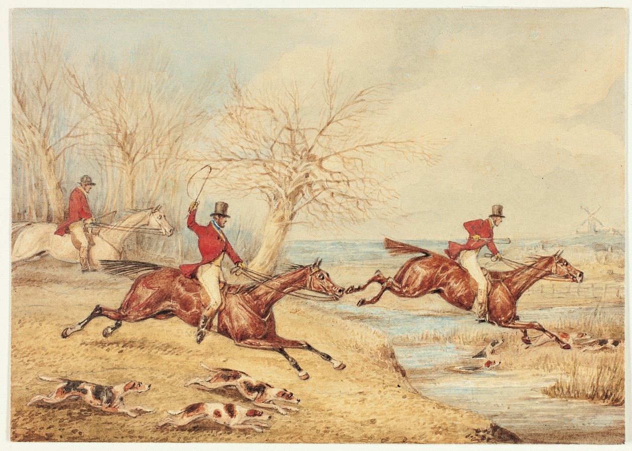 Reiterjäger mit Hunden von Henry Alken