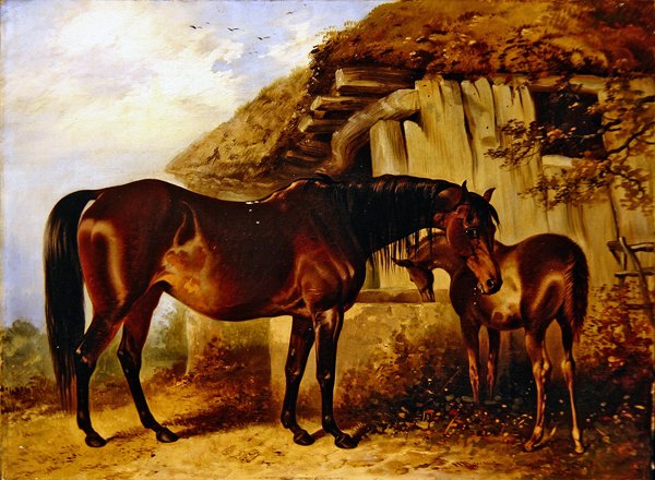 Stute und Fohlen von Henry Barraud