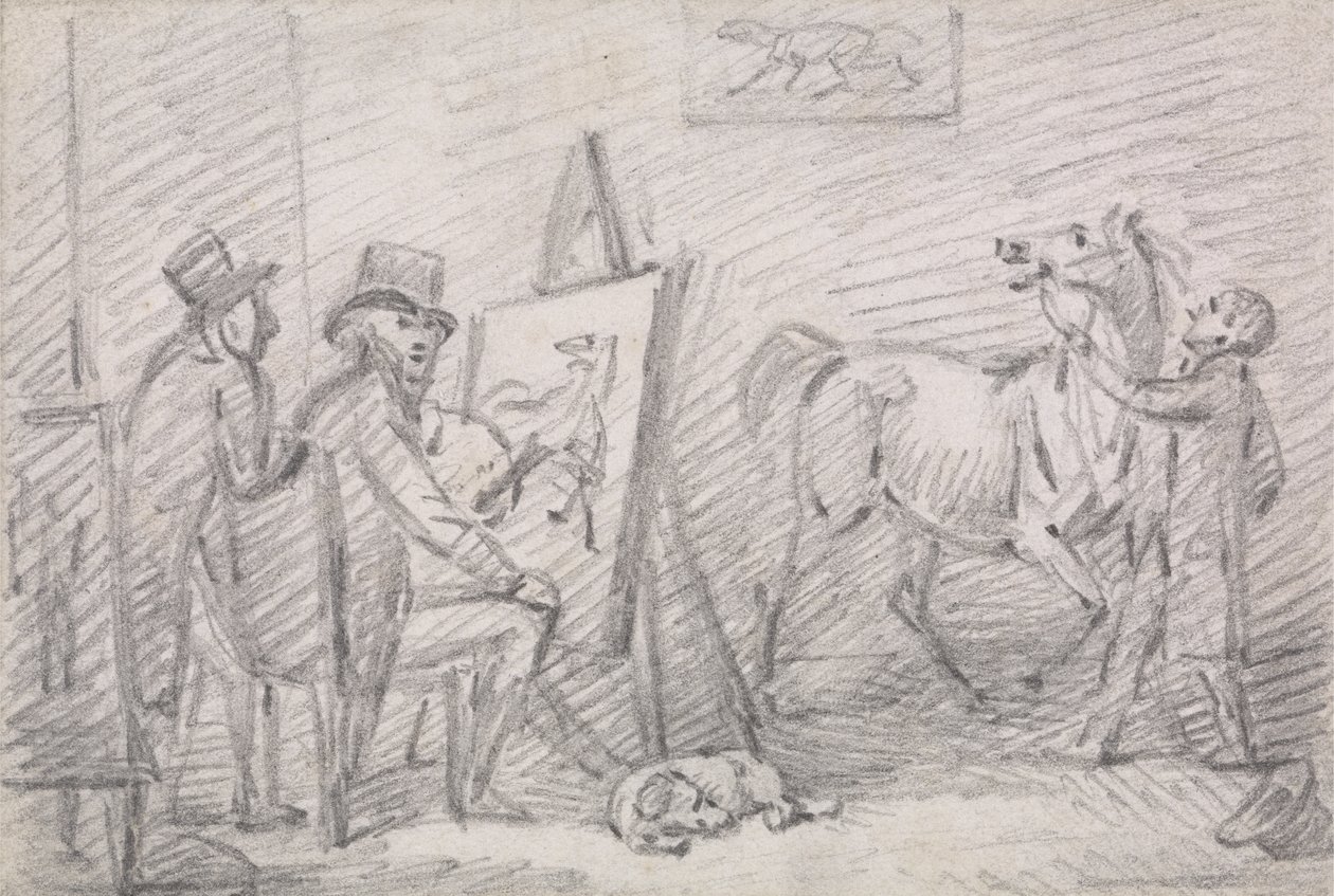 Das Atelier des Künstlers von Henry Bernard Chalon