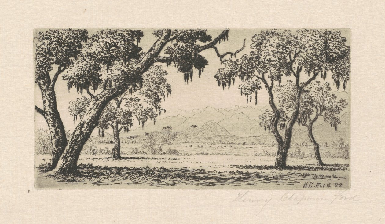 Kalifornische Landschaft von Henry Chapman Ford