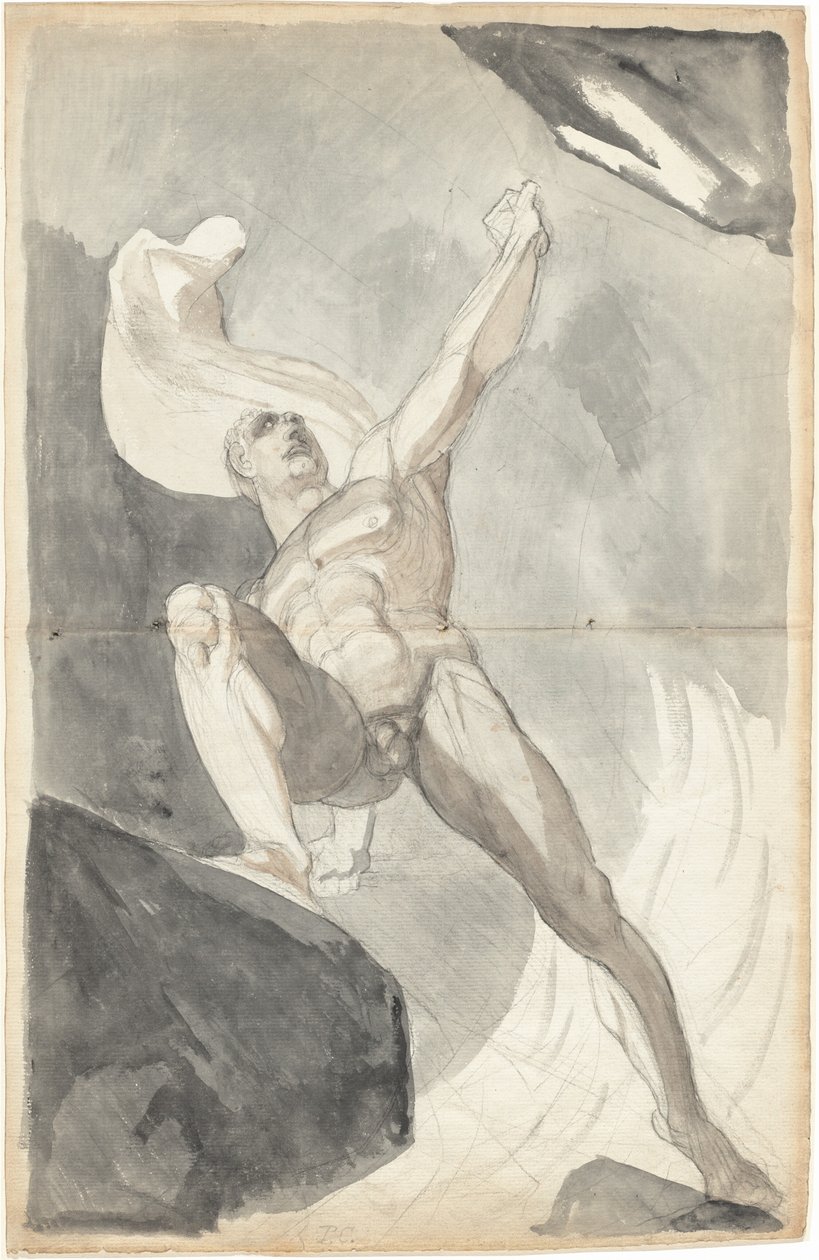 Satan trotzt den Mächten des Himmels von Johann Heinrich Füssli