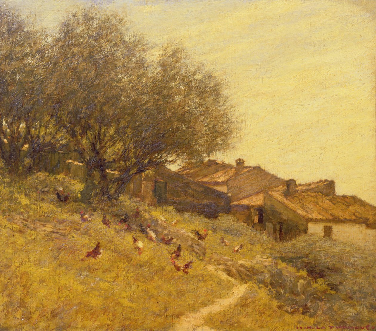 Ein Dorf am Hang in der Provence von Henry Herbert La Thangue