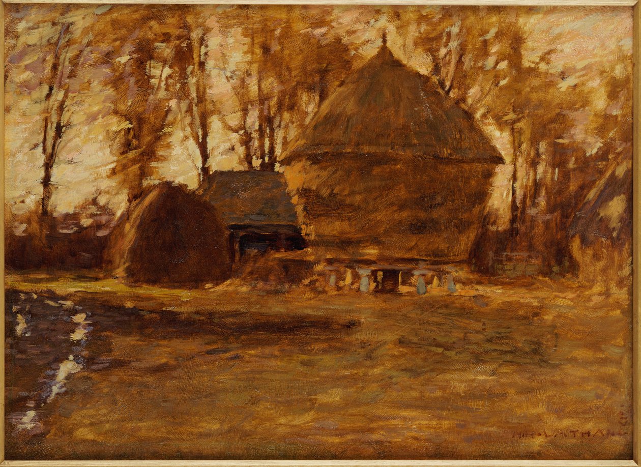 Heuhaufen in Sussex, 1917 von Henry Herbert La Thangue
