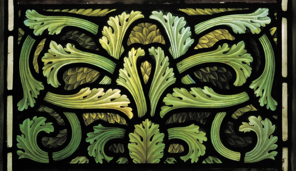 Laubmuster, Engel des Gerichts Fenster von Henry Holiday