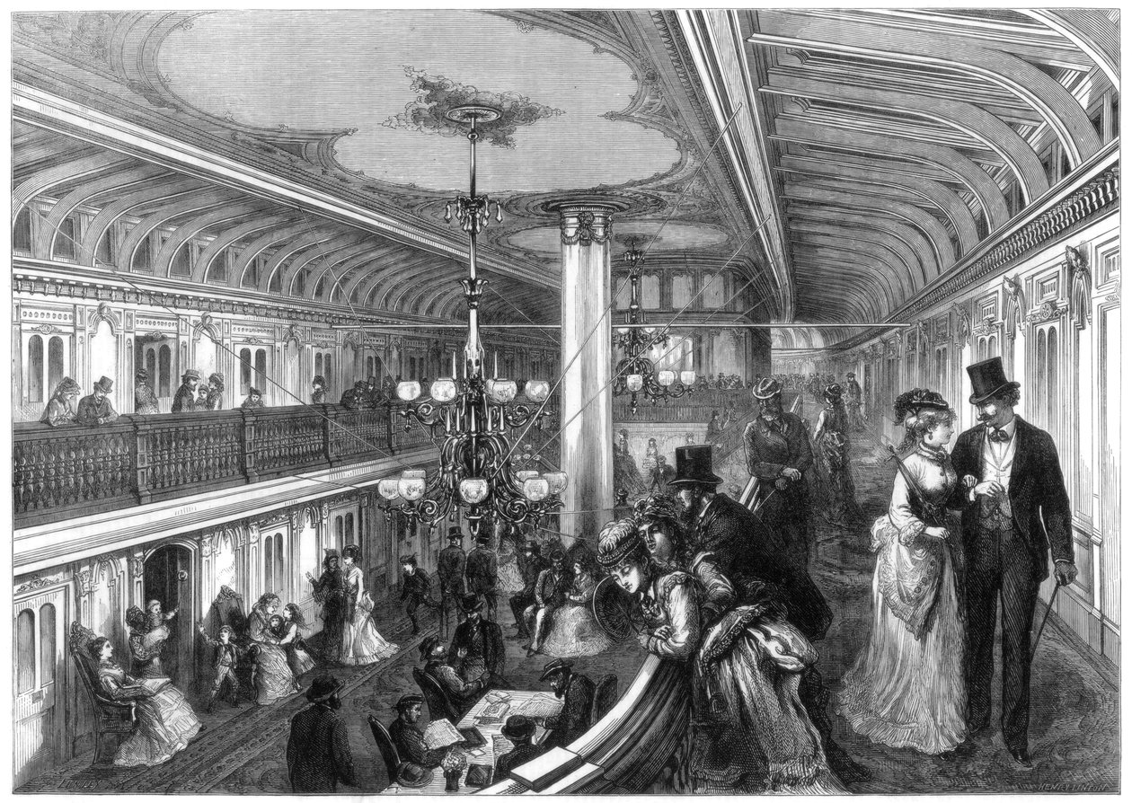 Salon eines Dampfschiffs, 1875 von Henry Linton