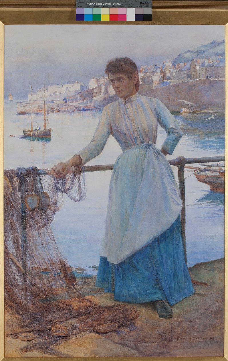 Mädchen in Blau von Henry Meynell Rheam