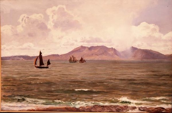Fischerboote vor der Küste von Henry Moore
