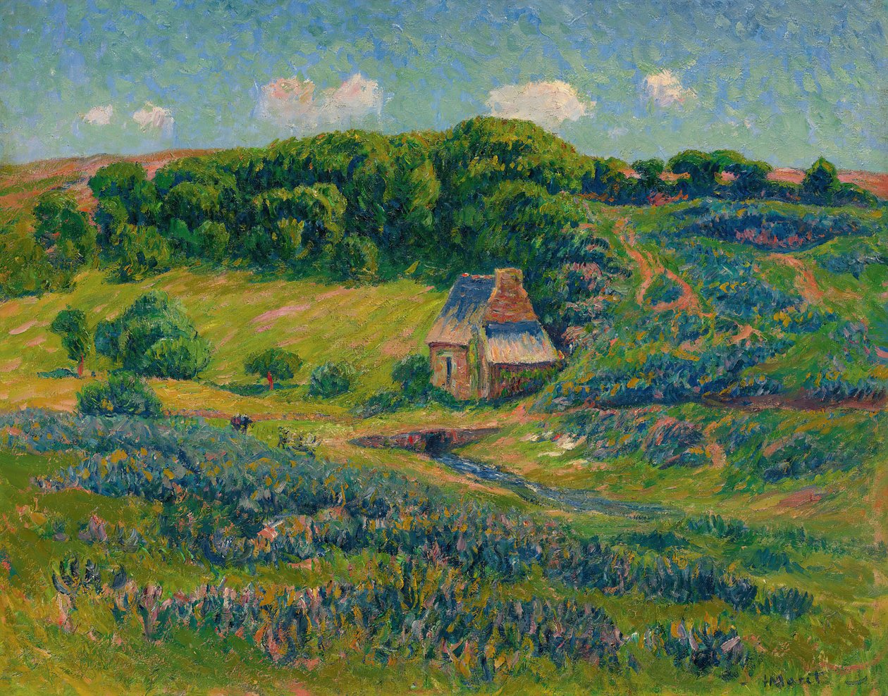 Bauernhof in der bretonischen Landschaft von Henry Moret