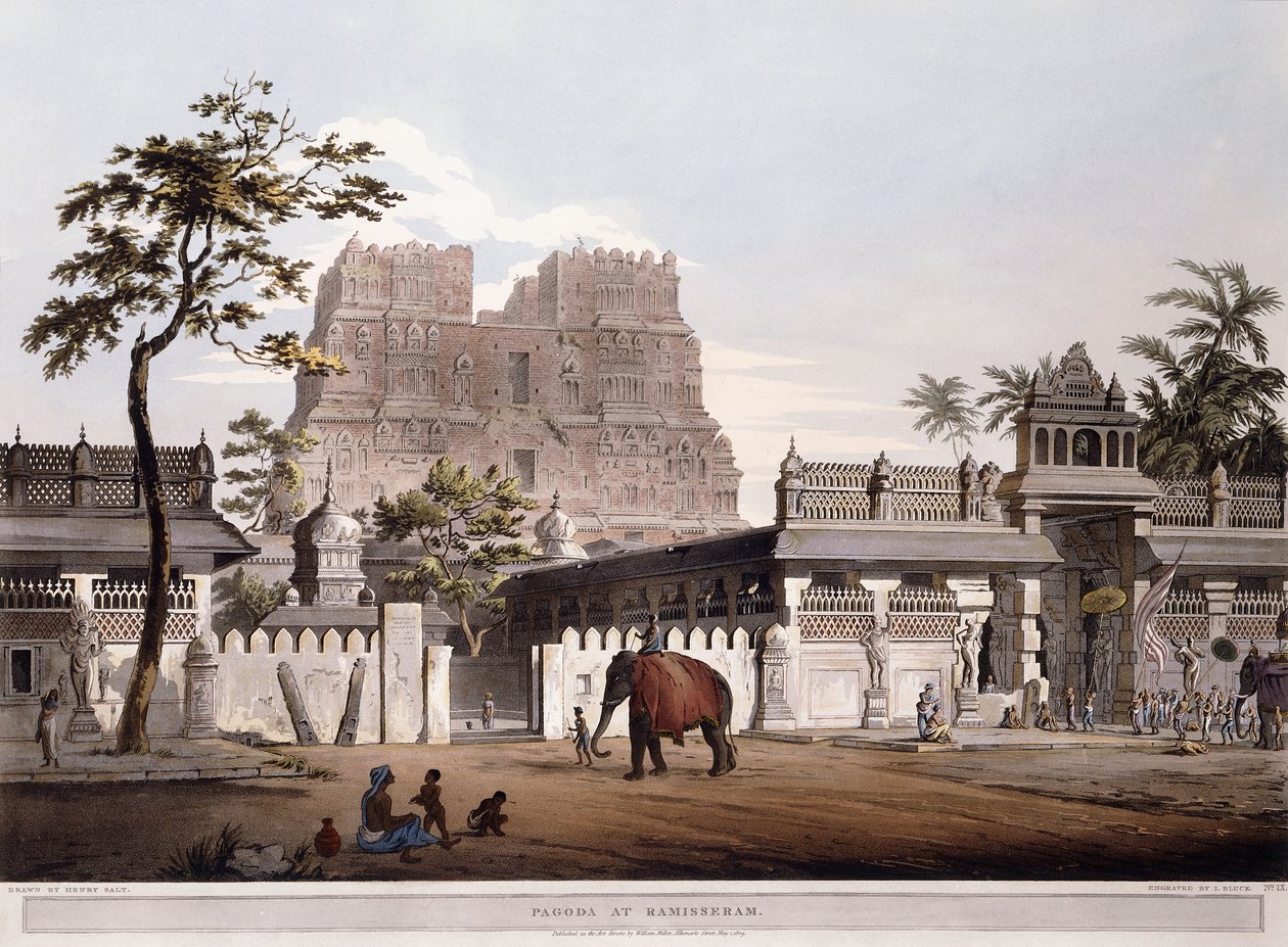 Pagode in Ramisseram, 1803 von Henry Salt