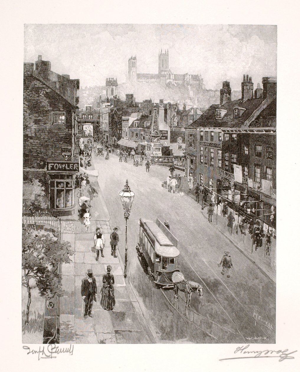 Die Kathedrale von der High Street von Henry Wolf
