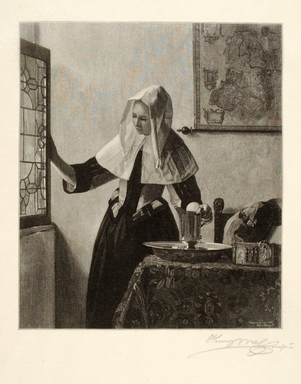 Junge Frau am Fenster von Henry Wolf