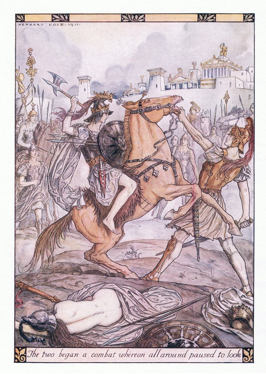 Die beiden begannen einen Kampf, bei dem alle ringsum zusahen von Herbert Cole