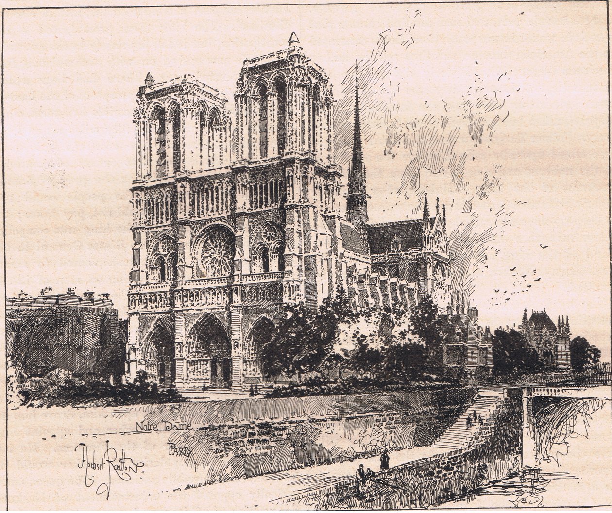 Notre Dame, Paris von Herbert Railton