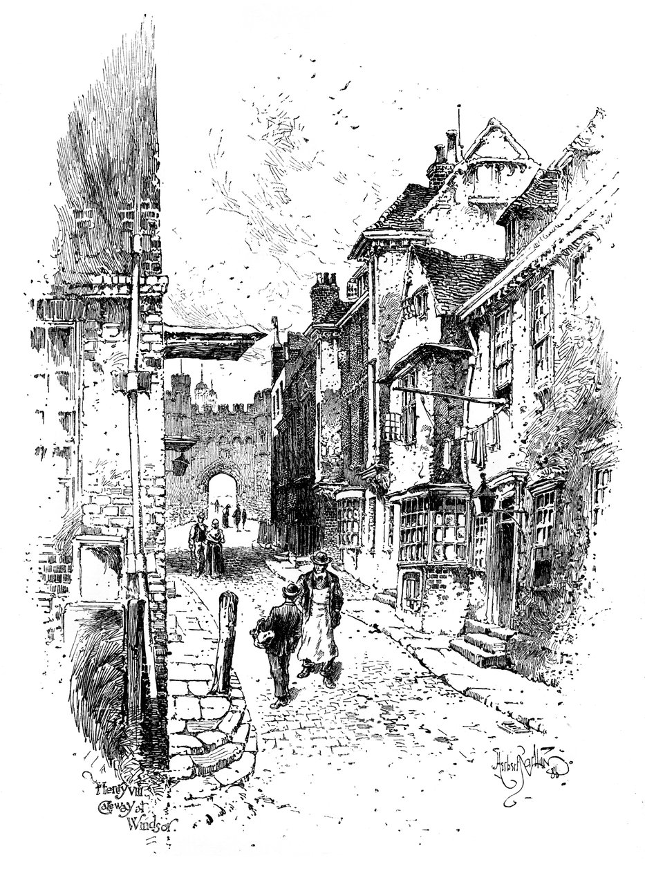 Heinrichs VIII. Tor, Windsor Castle, um 1888 von Herbert Arthur
