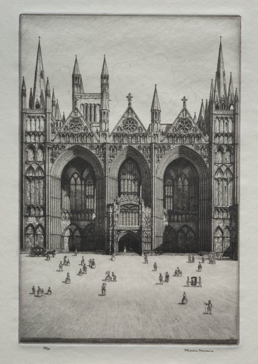 Kathedrale von Peterborough von Herbert Gordon Warlow