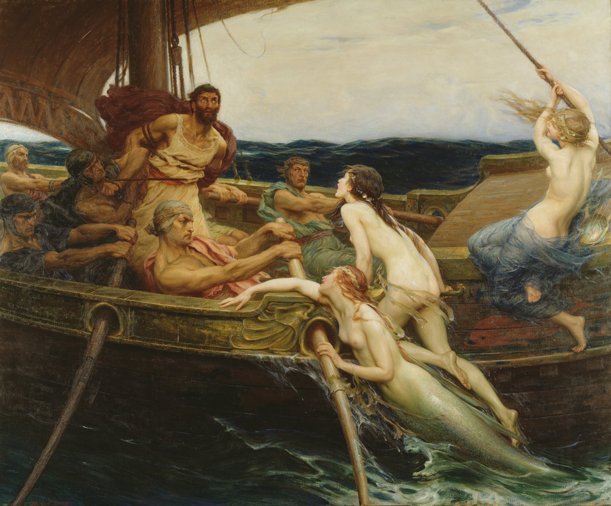 Odysseus und die Sirenen von Herbert James Draper