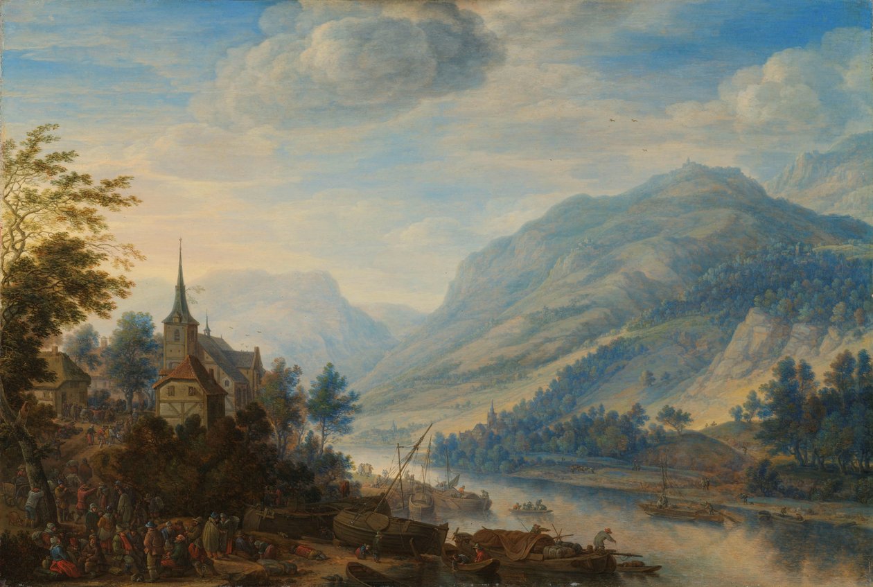 Ansicht des Rheins bei Reineck von Herman Saftleven