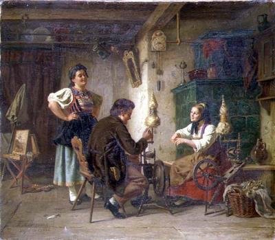 Die schöne Spinnerin von Herman Sondermann