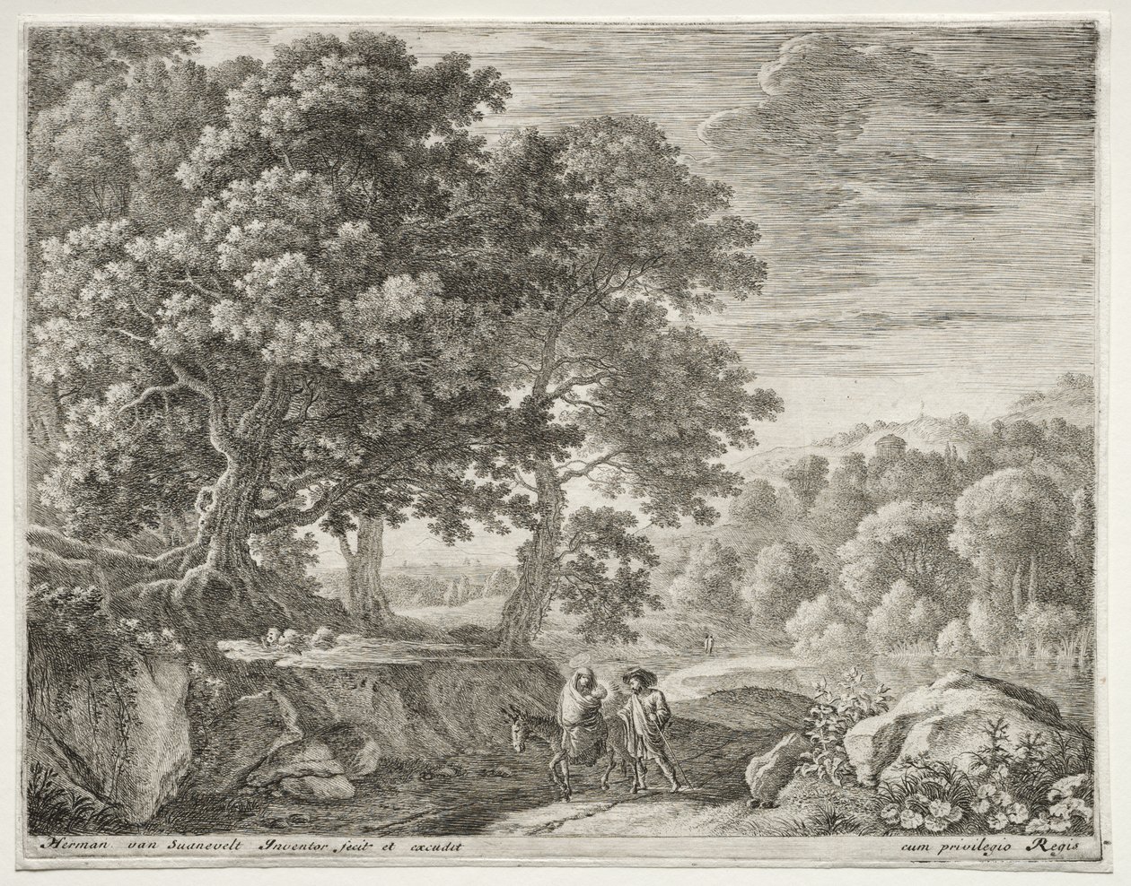 Die Flucht nach Ägypten, ca. 1652-1654 von Herman van Swanevelt